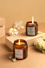 Set of 2 Scented Candle Glass Jar Gift Box